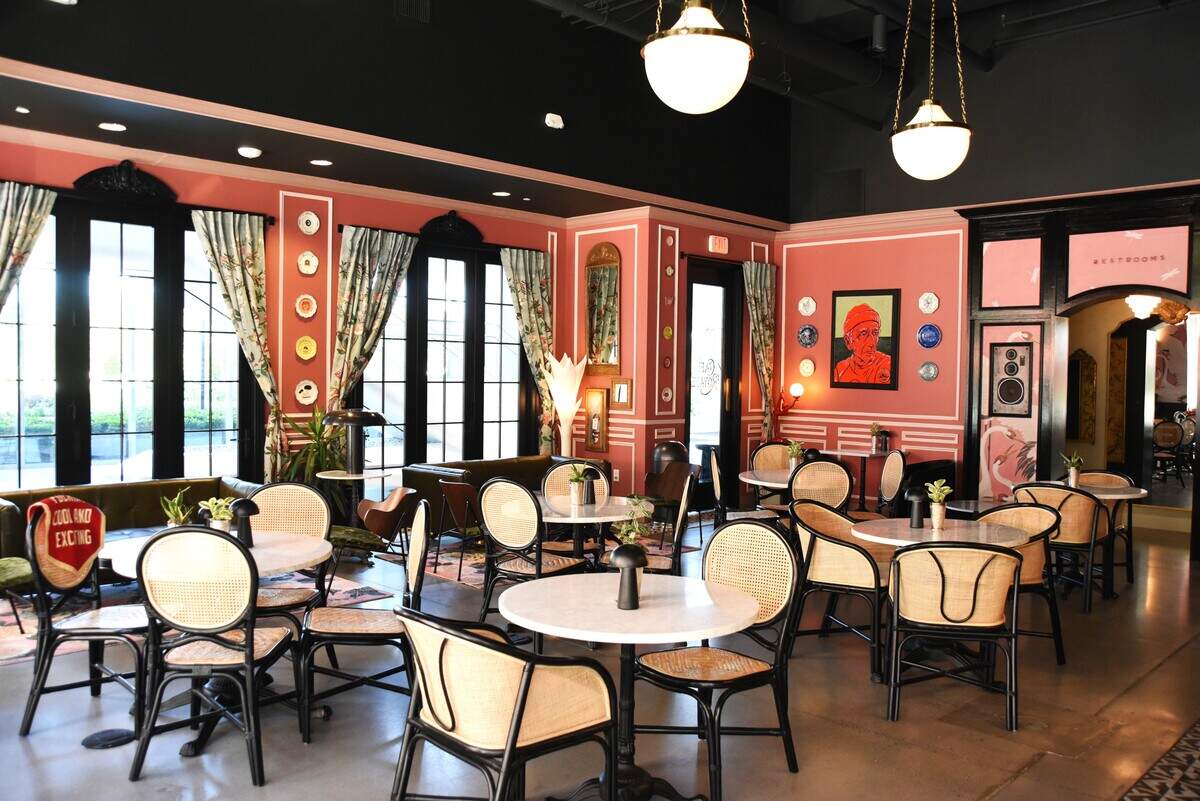 The dining room at the new Café Royale in Raleigh, the Triangle’s most recent all-day restaurant.